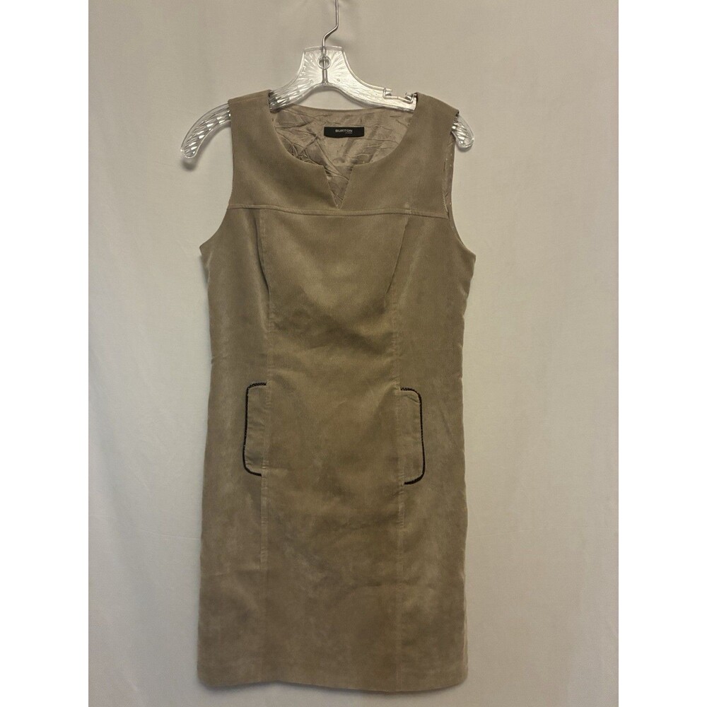 Burton of London Women’s Sheath Dress Corduroy Size 38  10 Sleeveless Lined
